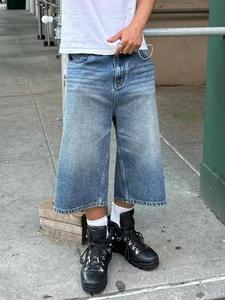 Men's Wide Leg Jeans, Loose Casual Comfy Retro Fashion Jeans for Daily Wear, Men's Bottoms for All Seasons