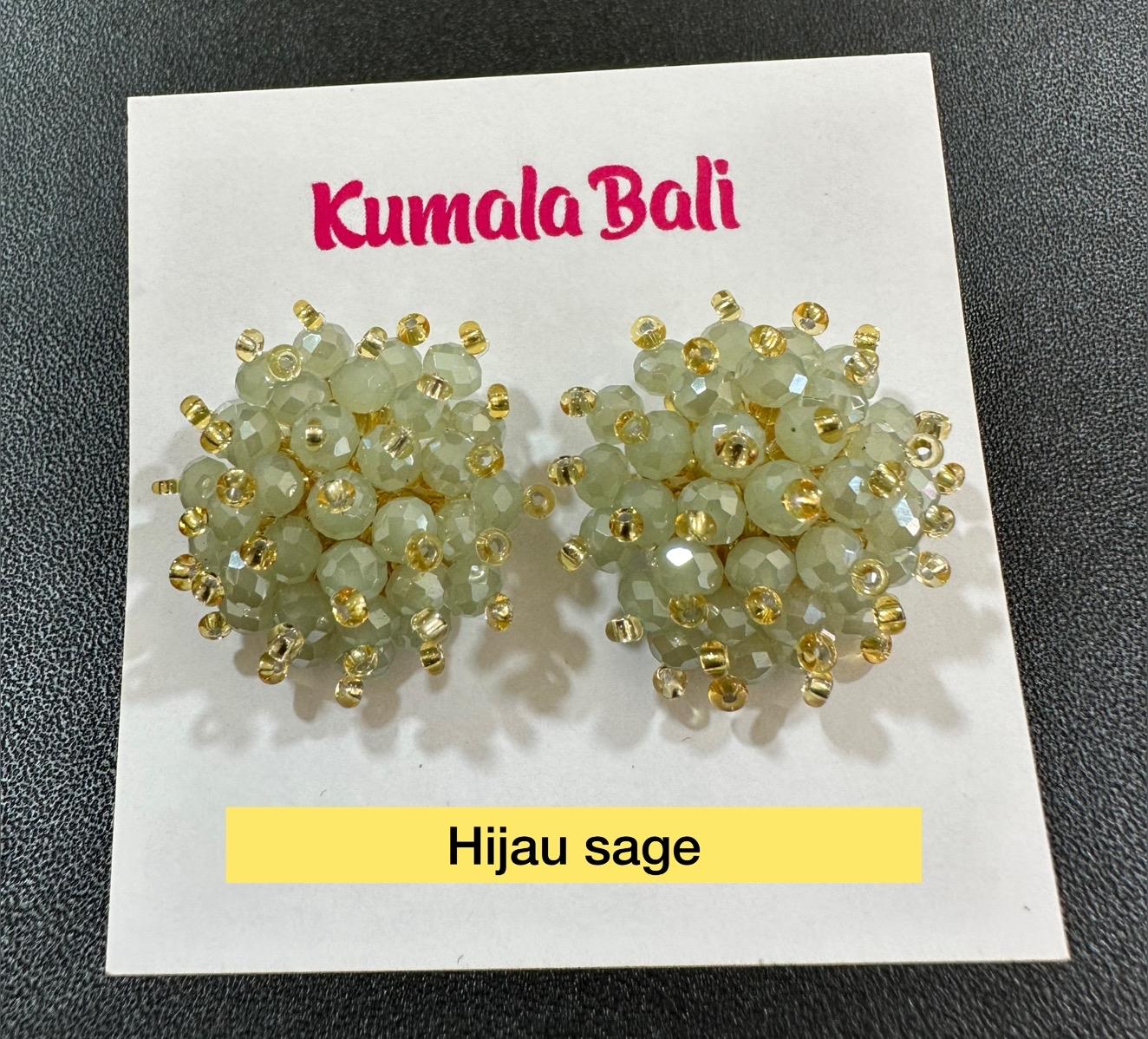 Anting emerald bulat cantik Perempuan