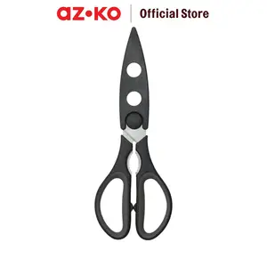 AZKO Culinart Gunting Dapur Dengan Cover Ap - Hitam Kitchen Scissors Food Grade Alat Pemotong Makanan Serbaguna Peralatan Masak Perlengkapan Dapur