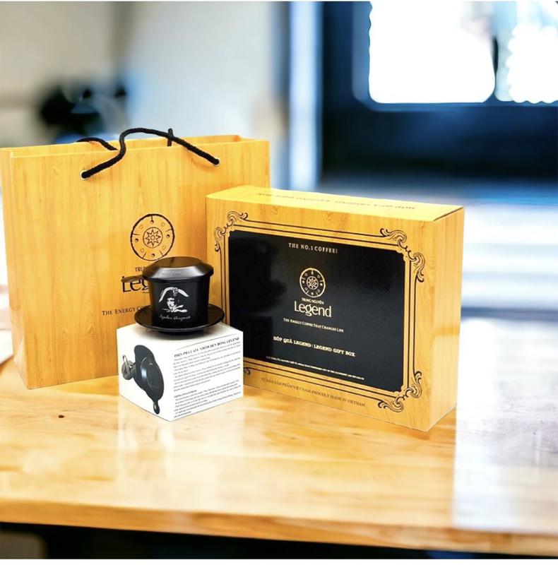  Cà phê Chồn Legend - Hộp Quà cao cấp KÈM PHIN ĐEN Trung Nguyên Legend Cafe 