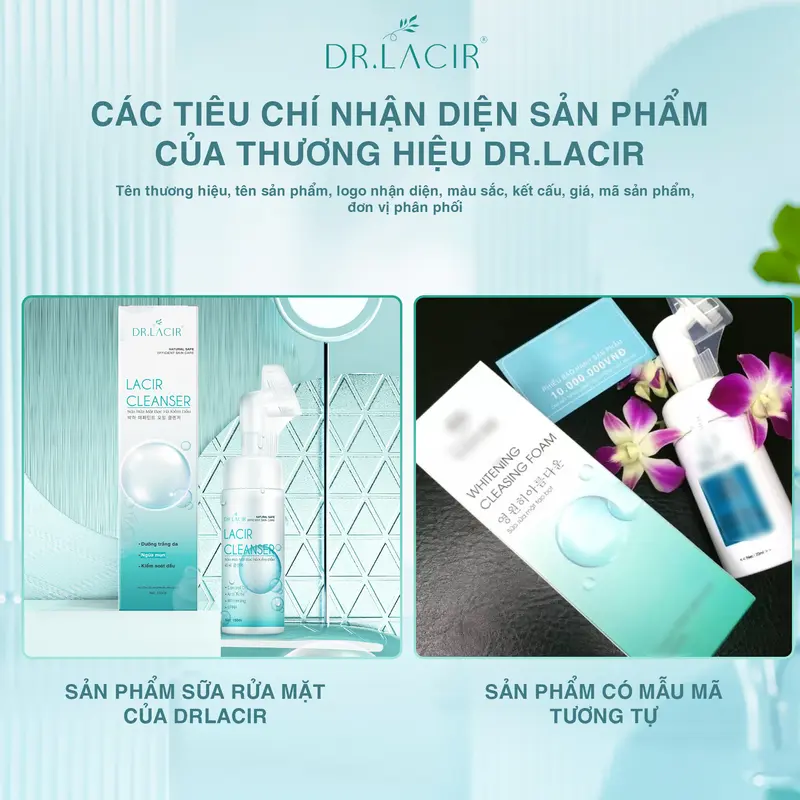 Sữa Rửa Mặt Kiềm Dầu Bạc Hà Dr Lacir Hộp 150ml dành cho da dầu Skincare 3