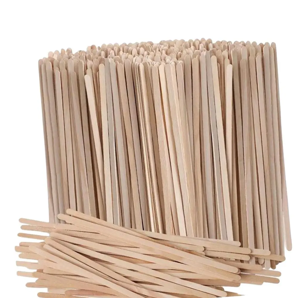 500Pcs Wood Stir Sticks Wooden Drinking Stirrers Sturdy Drink Stirrers Disposable Coffee Stirrer Sticks for Tea Hot Cold Drinking