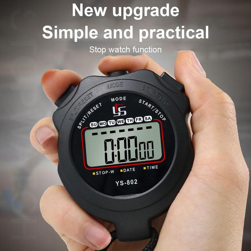 Digital Stopwatch Sports Alarm Clock Running Timer And Code Referee Track Table Fitness W9E6 6