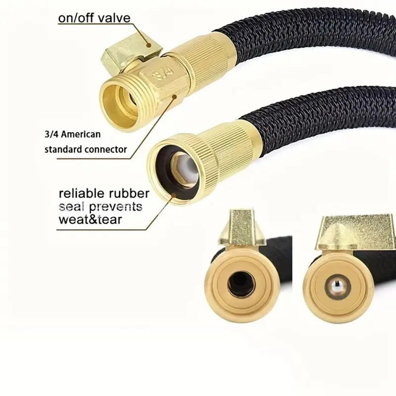 High Pressure Car Wash Water Gun with Hose, Durable Rubber Hose with Adjustable Nozzle, Multifunctional Garden Watering Tool 5