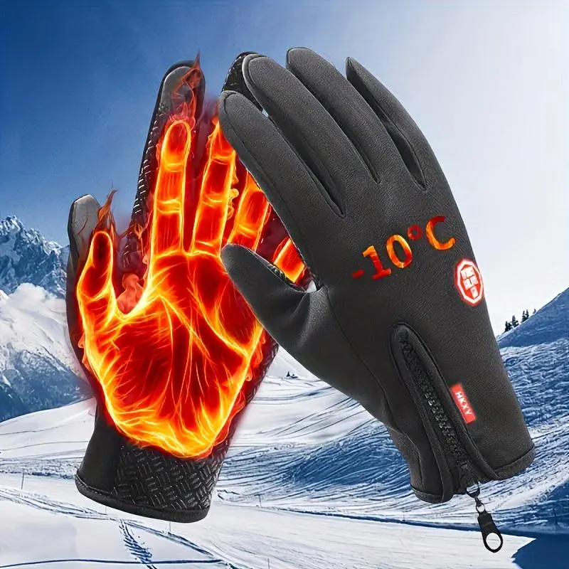 Touch Screen Gloves, 1 Pair of Warm Windprof Ful-finger Cold Weather Touch Screen Sensive Gloves, Windprof Warm Gloves, Suitable for Outdoor Winter Acivitie, Motorcycle Accessories, Protective Gear