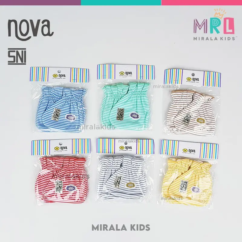 Nova STK Bayi SNI - Sarung Tangan dan Kaos Kaki Bayi seri Polos dan Motif 6