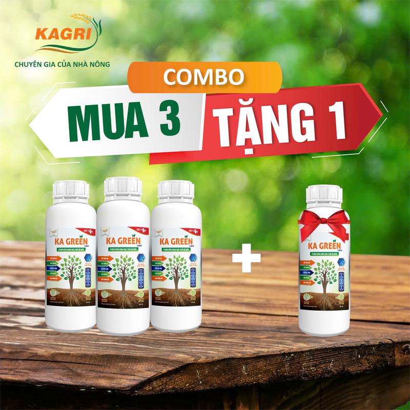 [KAGRI] Combo 4 chai KA GREEN phân bón sinh học KAGREEN kích rễ, Bung Đọt, Mập Cành, Xanh Lá