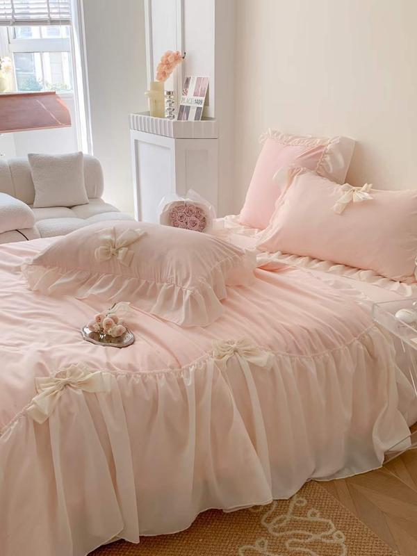 Chăn ga gối đũi bèo xinh xắn, chăn trần bông mềm êm