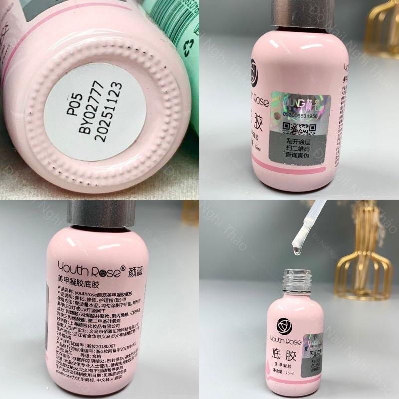 Base top cứng mó.ng hoa hồng , sơn gel liên kết mó.ng 15ml làm nail 6