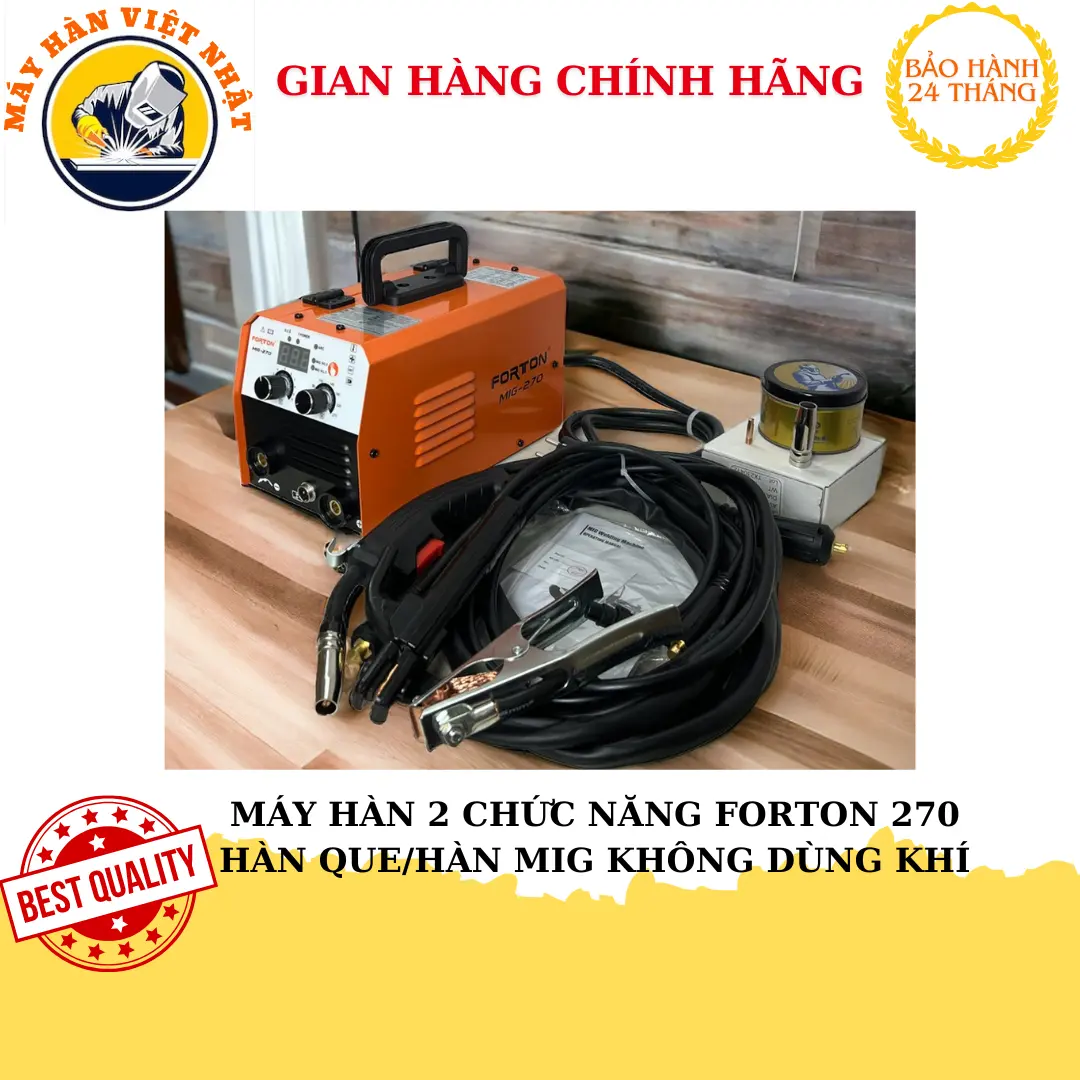 Máy hàn 2 chức năng Forton 270.Hàn que và Hàn Mig không dùng khí.Hàn mỏng từ 3 zem - dày 6li