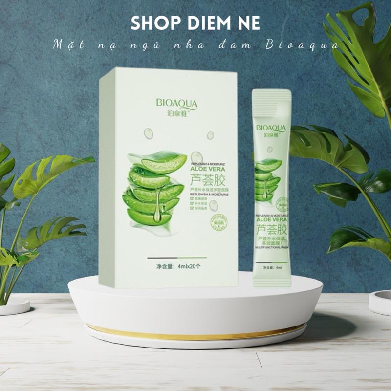 [Combo 2 hộp] mặt nạ ngủ Nha Đam Bioaqua dưỡng da, cấp ẩm Nữ Skincare Collagen Kem Face