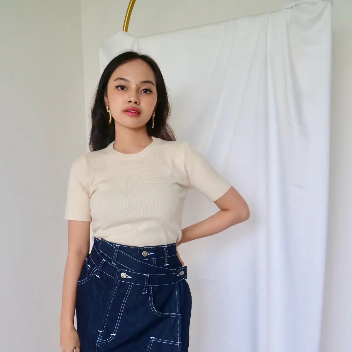 Kaos sweater lengan pendek premium