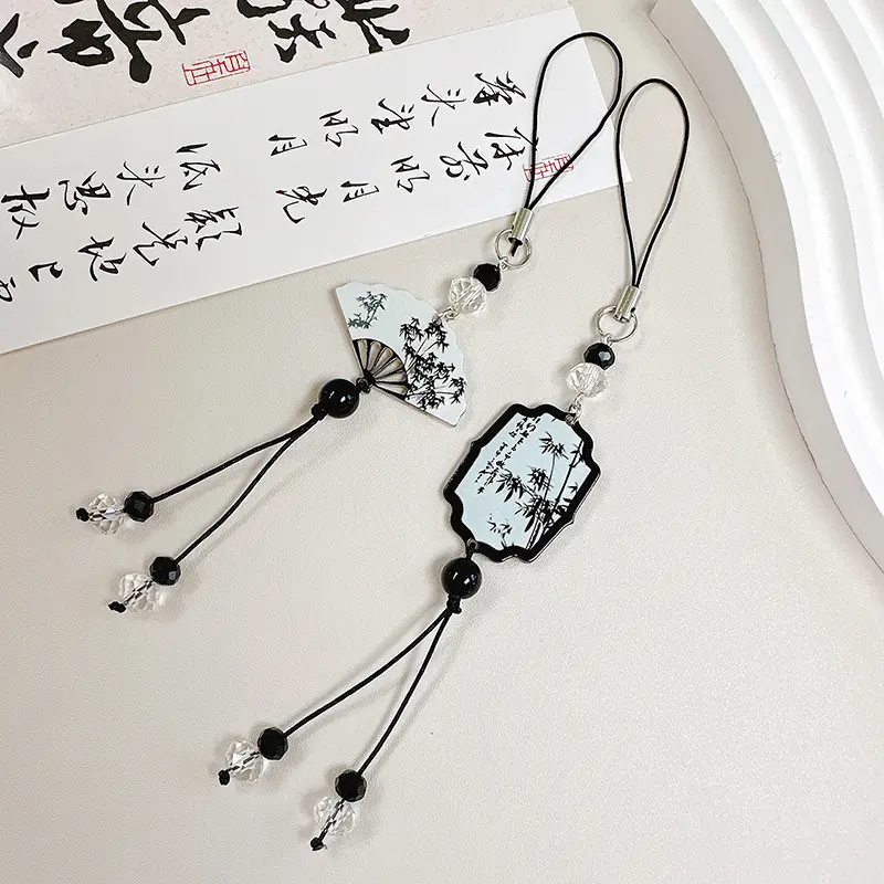 Chinese Style Anti-lost Phone Lanyard Retro Tassel Pendant Keychain Bag  Backpack Hanging Decoration Fashion