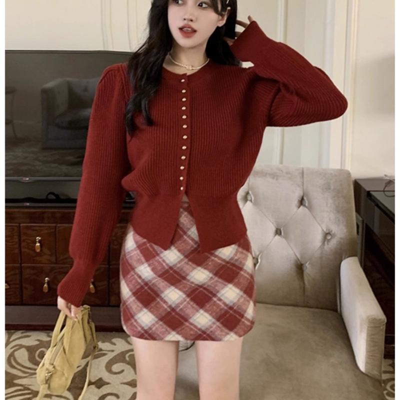 Atasan Rajut Oneck Lengan Panjang Wanita Kancing Mati Korean Style Kaos Top Baju Knit Wanita Basic Long Sleeve 3