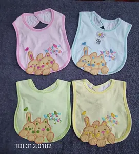 3 Pcs Slaber bayi plastik anti bocor / tadah iler plastik/ slaber bayi bergambar / slaber bayi lucu