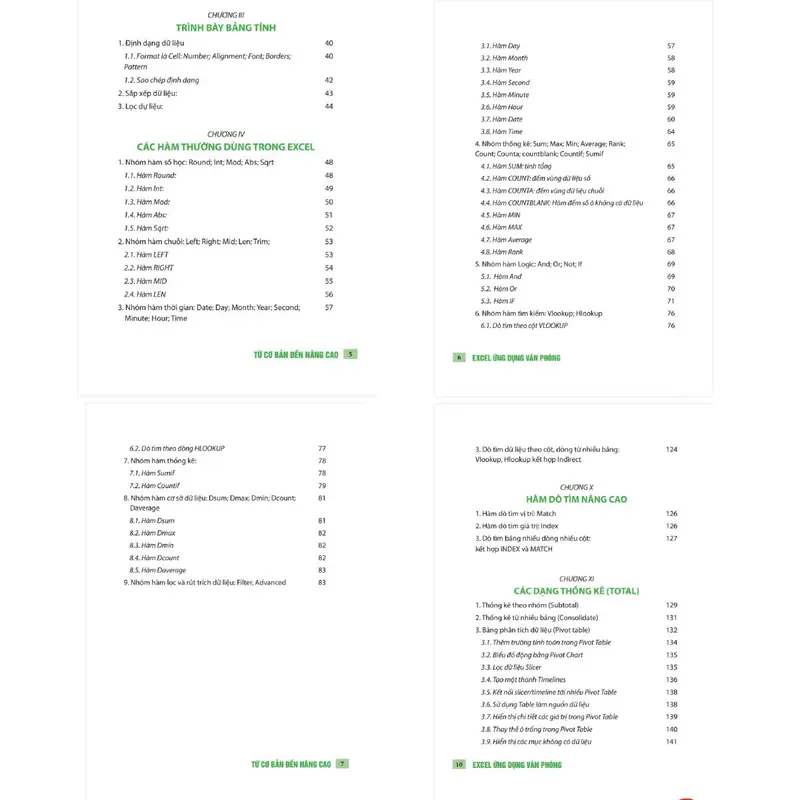 Combo 2 Sách Excel Từ Cơ Bản Đến Nâng Cao Và 150 Thủ Thuật Excel Ứng Dụng Văn Phòng - Thầy Nguyễn Quang Vinh -  Tặng Bảng Hàm Excel + Túi Vải 4
