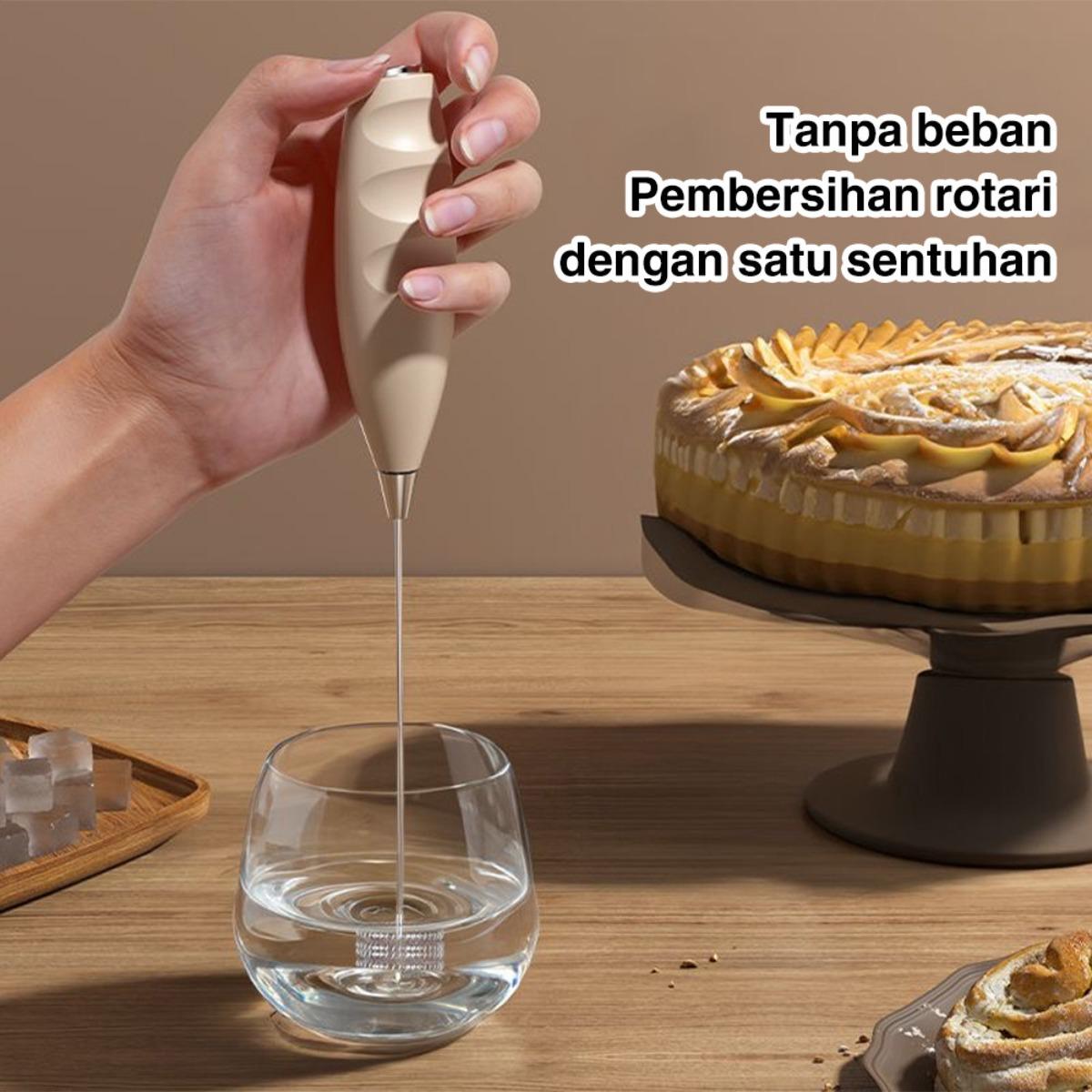 Peralatan Pengaduk Listrik Multifungsi - Milk Frother, Mikser Tangan Kecil, Pengocok Telur, Pengaduk Adonan, Mikser Kopi Ringan, Alat Kocok Busa Susu, Mikser Mini USB Khusus