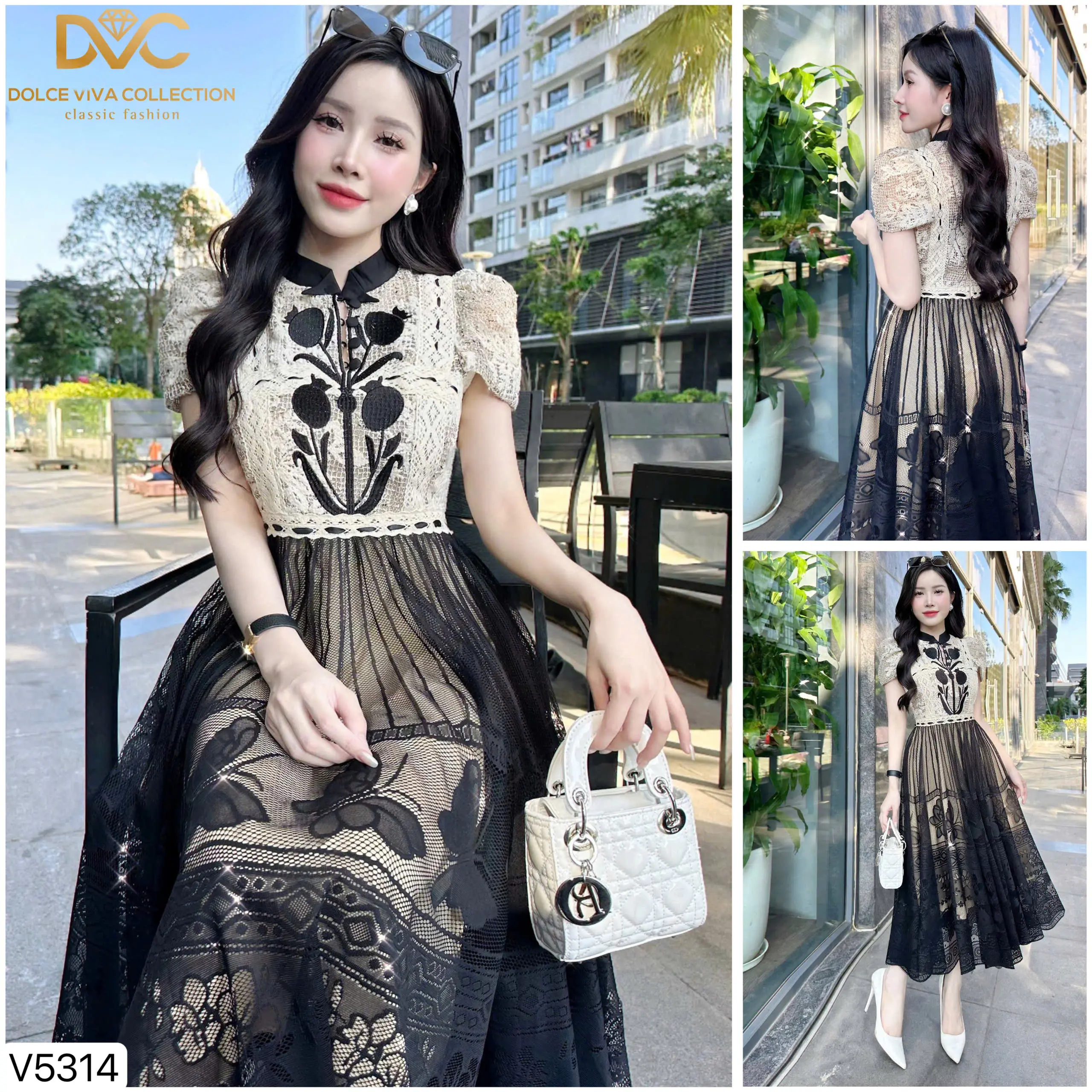 V5314 VÁY ĐẦM DỰ TIỆC, VÁY TIỂU THƯ, VÁY CÔNG, SANG TRỌNG VÀ THANH LỊCH VÁY ĐẦM ĐẸP ĐI TIỆC Nữ Women Dress Voan