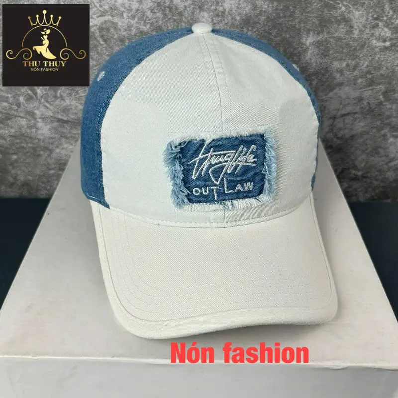 Mũ couple - Nón đôi - Nón cặp trắng xanh (jean) phong cách thời trang dành cho cặp đôi (1 kết + 1 vành) caps hat 4