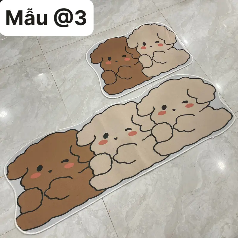 Thảm Lau Chân Nhà Bếp , Bộ 2 Thảm Bếp Hình 3D Loại Đẹp , Thảm Chùi Chân Giá Sỉ 3