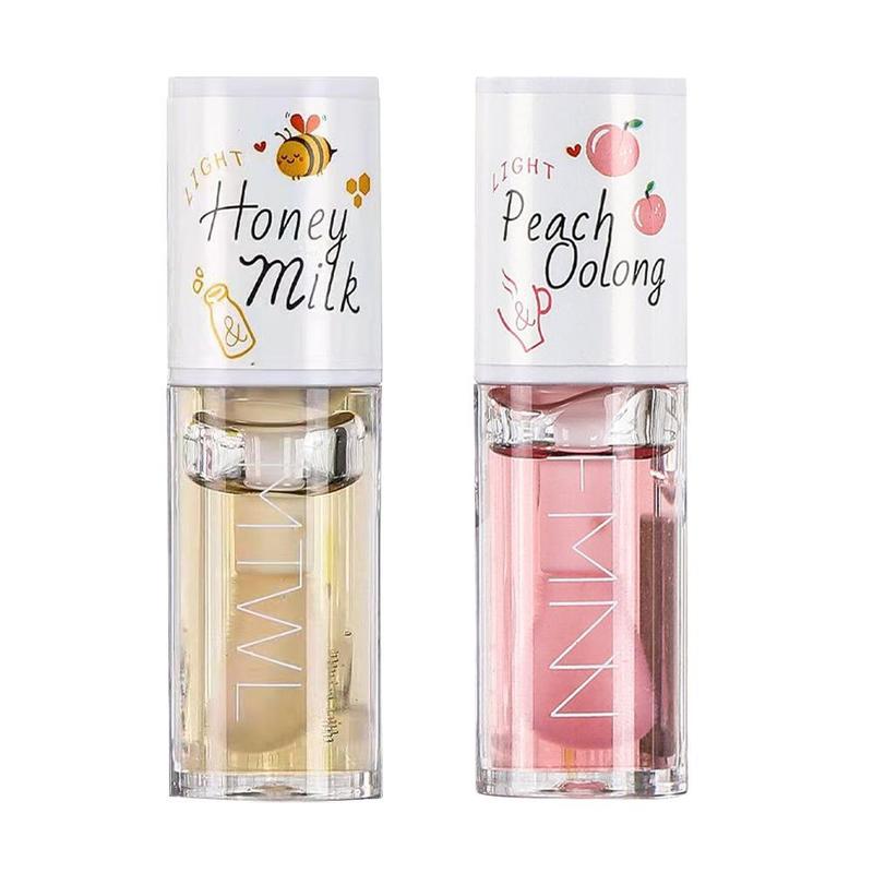 Product Introduction of Long Lasting Moisturizing Lip Oil Honey White Peach Lip Oolong Lines Desalination Tender Repair Moisturizing Cosmetics 17