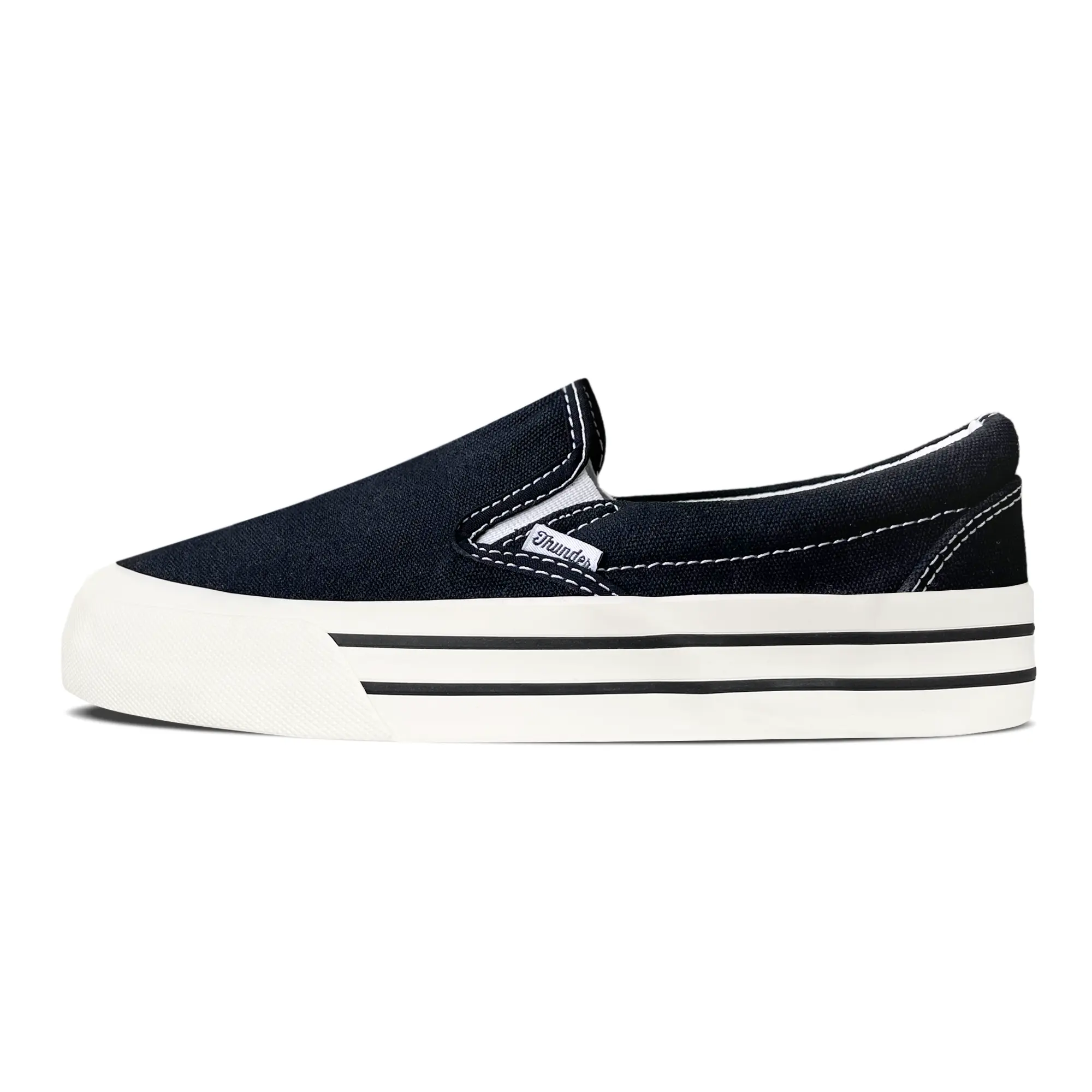 Sepatu Thunderbear - Slip On Voltaire BW DX canvas flat kasual Shoes Pria Sneakers