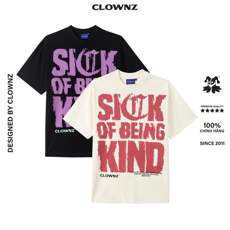  Áo phông ClownZ SOBK T-shirt form rộng áo đẹp tay lỡ cổ tròn cotton cao cấp áo thun nam nữ unisex menswear đen be 