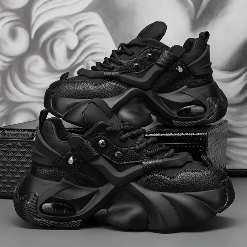 Giày Nam Đế Dày, Hàng Mới Về Mùa Thu, Giày Thể Thao Hợp Xu hướng Dad Shoes, Tăng Chiều Cao, Dễ Phối Đồ Cao Cấp, Chống Mài Mòn, Không Trơn Trượt, Năm 2025