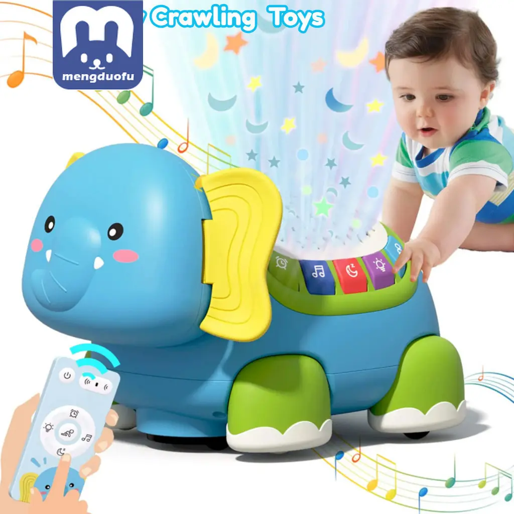 Baby Toys 6 to 12 Months-Toddler Toys with Music Light and Projector Baby Crawling Infant Toys