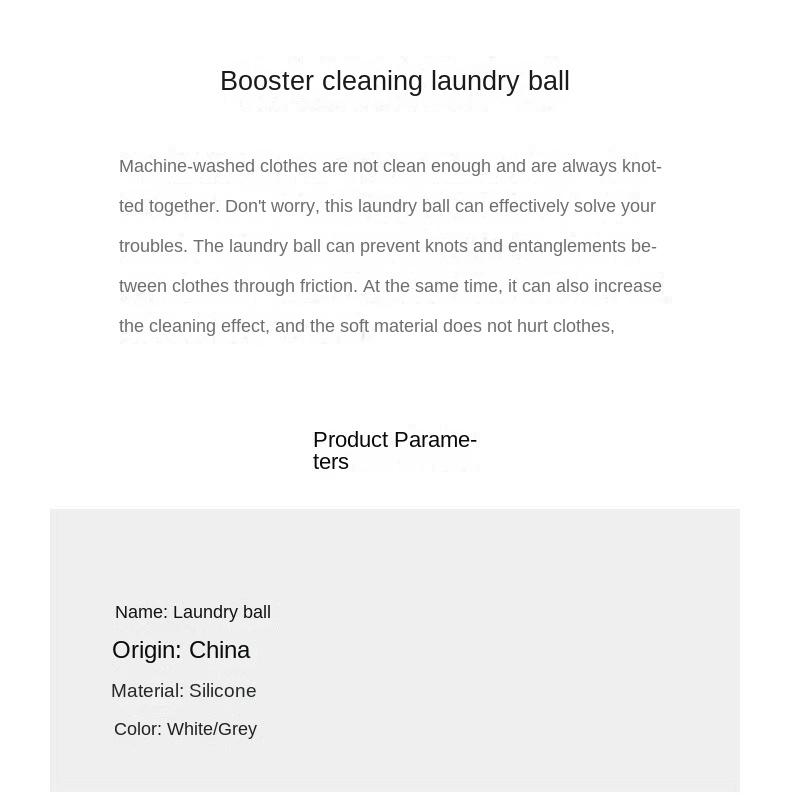 Product Introduction of Anti tangling laundry ball, prevents clothes from tangling and tangling during the washing process, suitable for various brands of washing machines. Simply put the laundry ball into the washing machine without complex operations 4