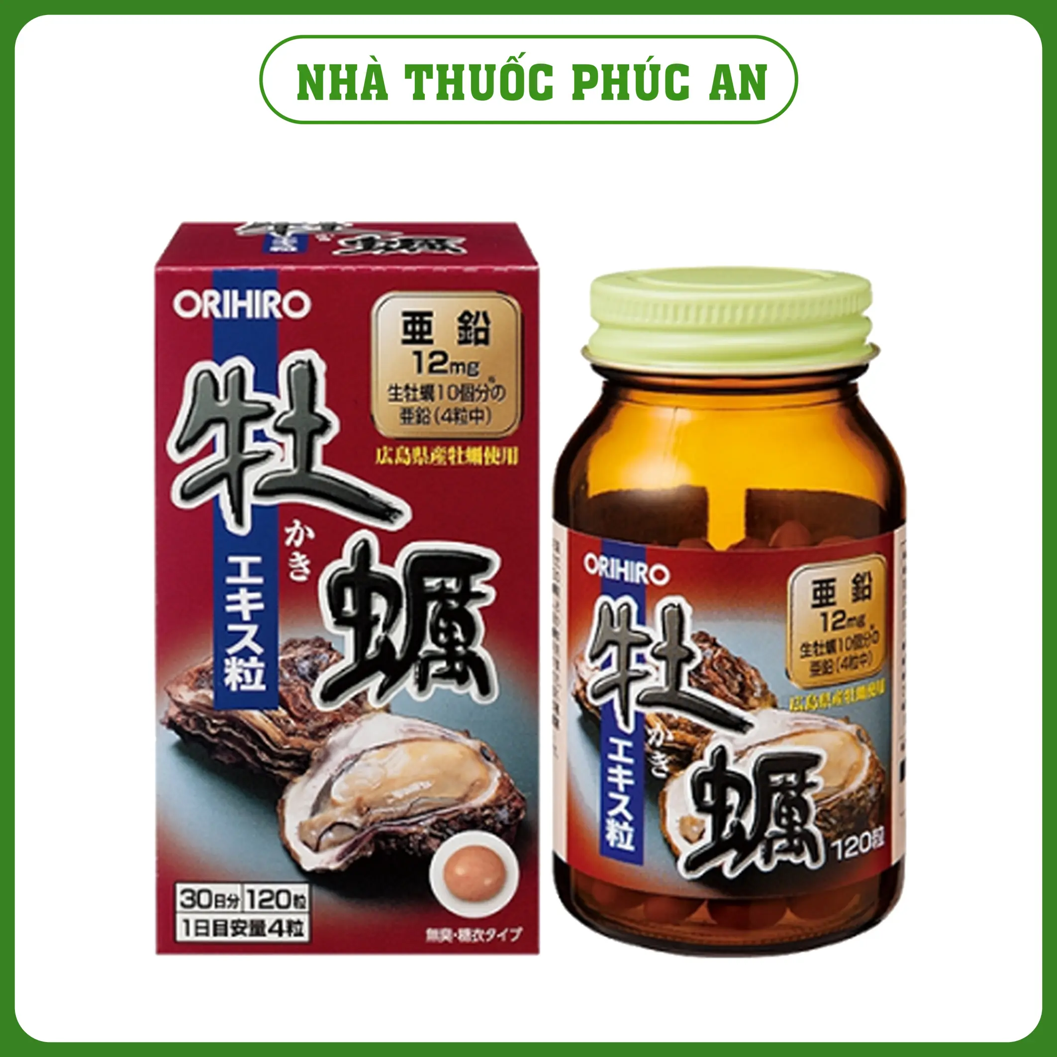 Viên tinh chất hàu tươi Orihiro New Oyster Extract 120 viên Nhật Bản