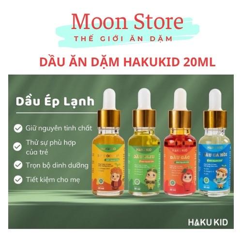 Dầu ăn dặm Hakukid 20ml hoặc 60ml dầu óc chó, dầu oliu, dầu mè, dầu gấc cho bé ăn dặm từ 6m+