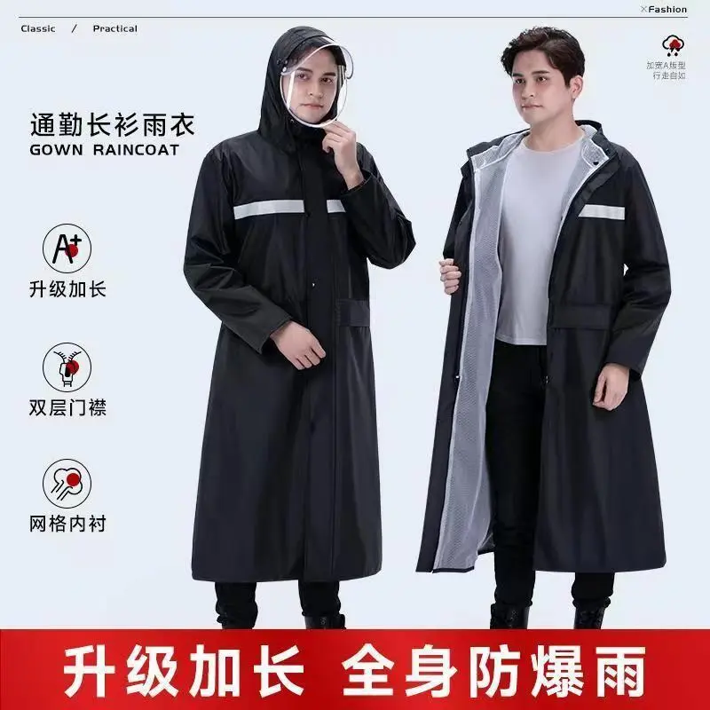 Áo Mưa, Dài Toàn Thân, Chống Mưa, Thích Hợp Cho Xe Điện Và Xe Chạy Điện, Thời Trang, Dành Cho Nam Và Nữ, Xe Đạp Trong Suốt, Người Lớn, Hàng Mới Về, Áo Mưa 1