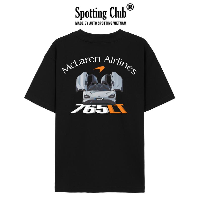 Áo thun xe McLaren 765LT Airlines 100% Cotton Spotting Club 0