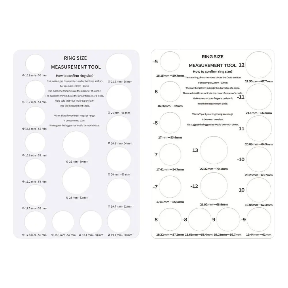 Ring Measuring Device Ring Jewelry Sizer Durable Ring Measure, Portable Ring Size Measuring Cardboard for Adults, Kids