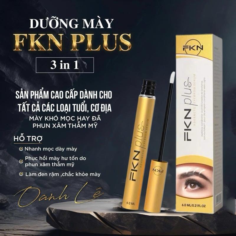 Dưỡng Mày FKN PLUS Phiên Bản Cao Cấp Nhân 10 Dưỡng Chất,Hỗ trợ giảm Rụng,Mọc Mày,Mọc Dài Dày Đen rậm Mày 6ml Sản phẩm phù hợp cho Nam và Nữ. - Cosmetic Trang Điểm Mỹ Phẩm Women
