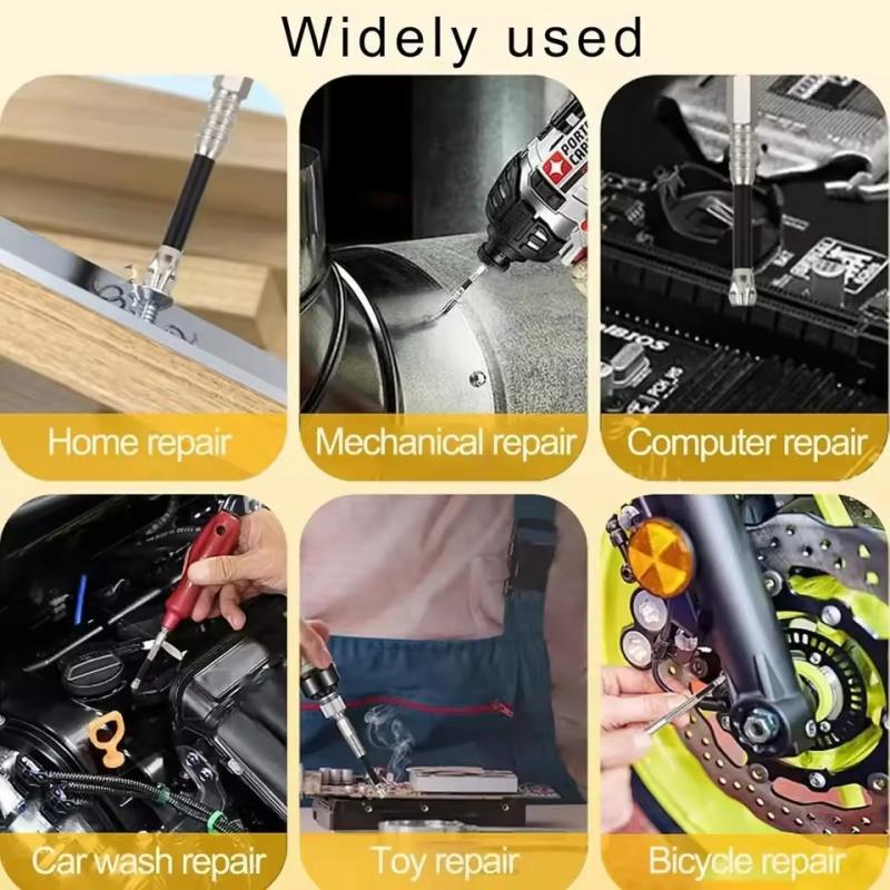 6/12Pcs K5 Obeng Magnetik Kuat Mata Bor Anti-Selip Baja Paduan Kepala Silang Tahan Benturan Mata Obeng Listrik