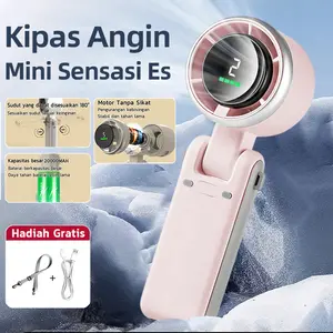 【COD】2025kipas angin portable tahan lama dan tidak berisik 24 jam kipas angin besar portable Kipas Angin mini usb 20000mah Kipas Lipat LED Display Untuk Kantor Sekolah Olahraga Luar Ruangan fan kipas angin portable mini kipas lipat genggam kecil