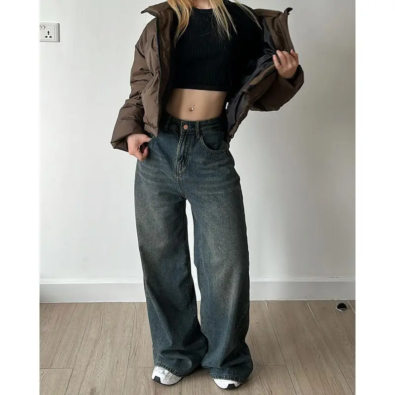 Quần jeans dáng suông rộng Nữ Women Pants