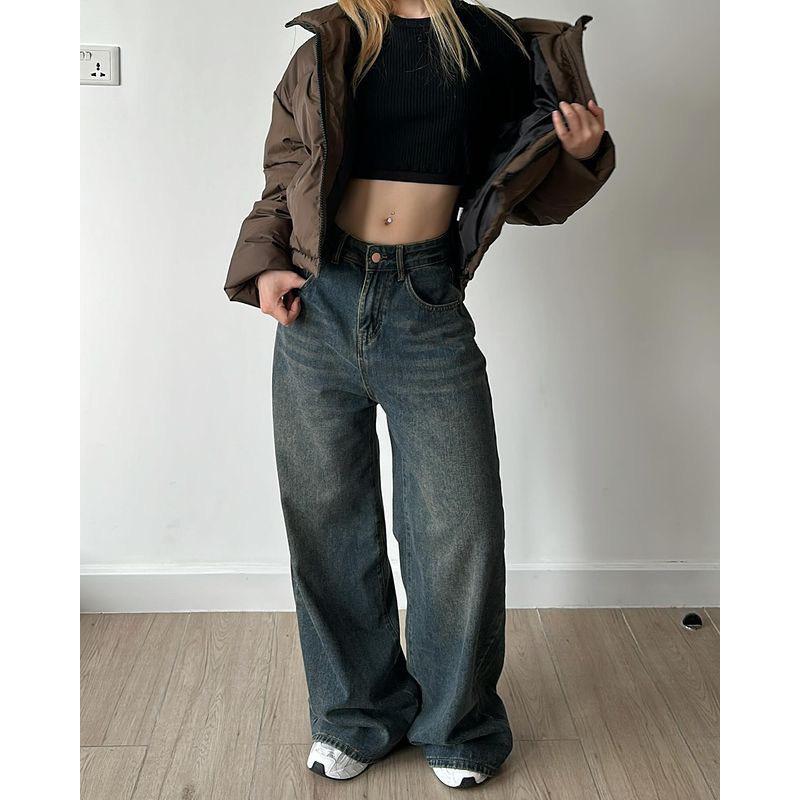 Quần jeans dáng suông rộng Nữ Women Pants 0