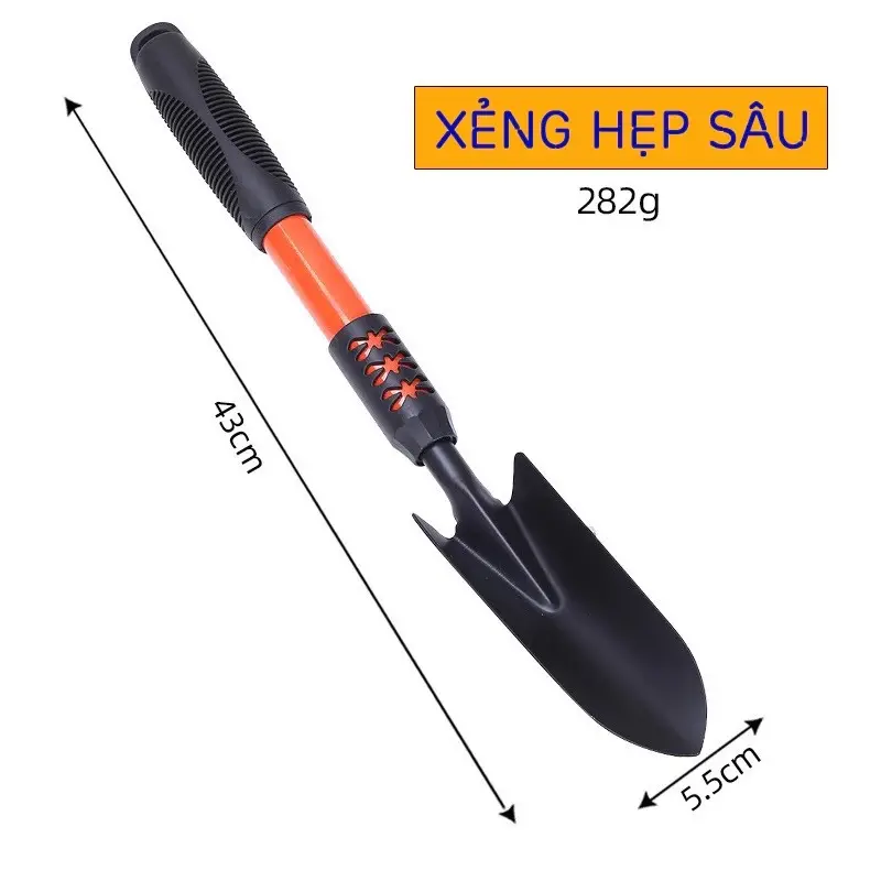 ￼Bộ xẻng làm vườn tiện lợi thép không gỉ 3