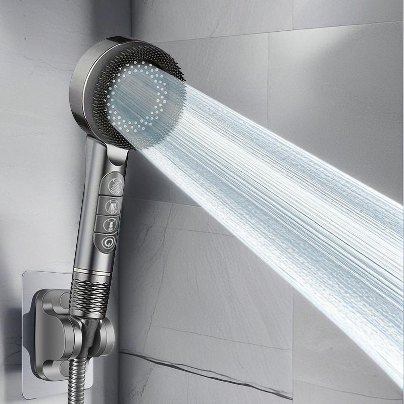 Shower Head Set, 3 Counts/set Including Handheld Shower Head & Hose & Holder, High Pressure Shower Head Set, Bathroom Shower Equipment 0