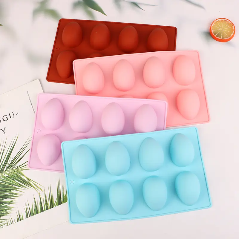Khuôn Nướng Bánh Silicon, Hình Trứng Phục Sinh (8 Quả Trứng), Thích Hợp Làm Bánh, Sô Cô La, Pudding Và Khay Đá, Khuôn Xà Phòng Tự Làm Phục Sinh, Quà Tặng Thủ Công 3