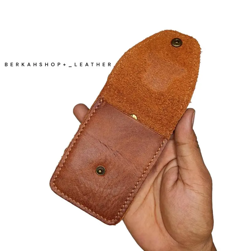Dompet kunci kantong gantungan STNK Bahan Kulit Sapi Asli Aksesoris Car Simple 5