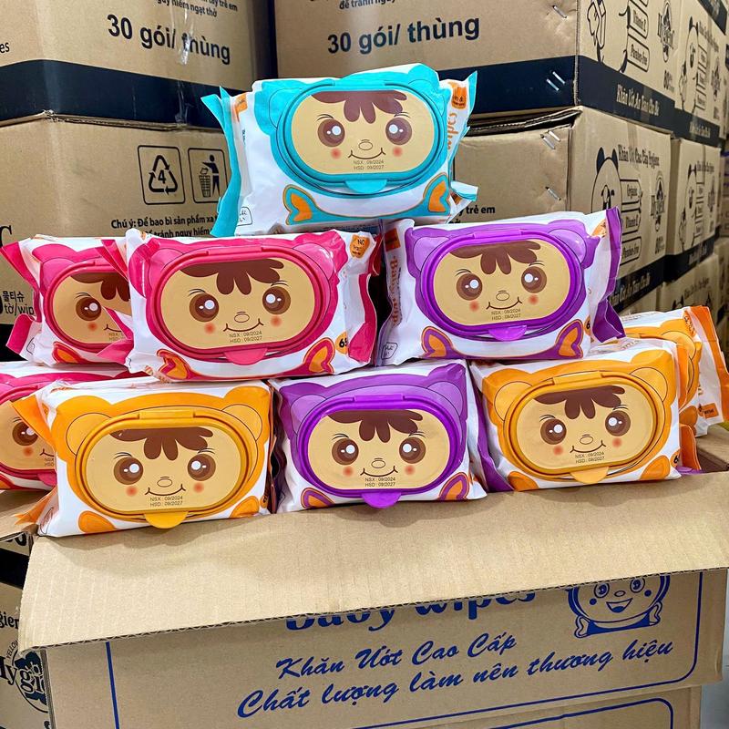  Combo 30 bịch khăn ướt Baby Wipes bịch to khổ 15x20 dày dặn không mùi giá siêu yêu - Uyên vũ shop  Voi Cho Bé khăn giấy ướt 