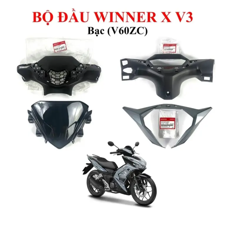 Bộ đầu Winner V3 4 món gắn cho Winner X V2 zin hãng (chưa kèm ốc,kẹp) đầy đủ màu Phụ Kiện Phụ Tùng 3