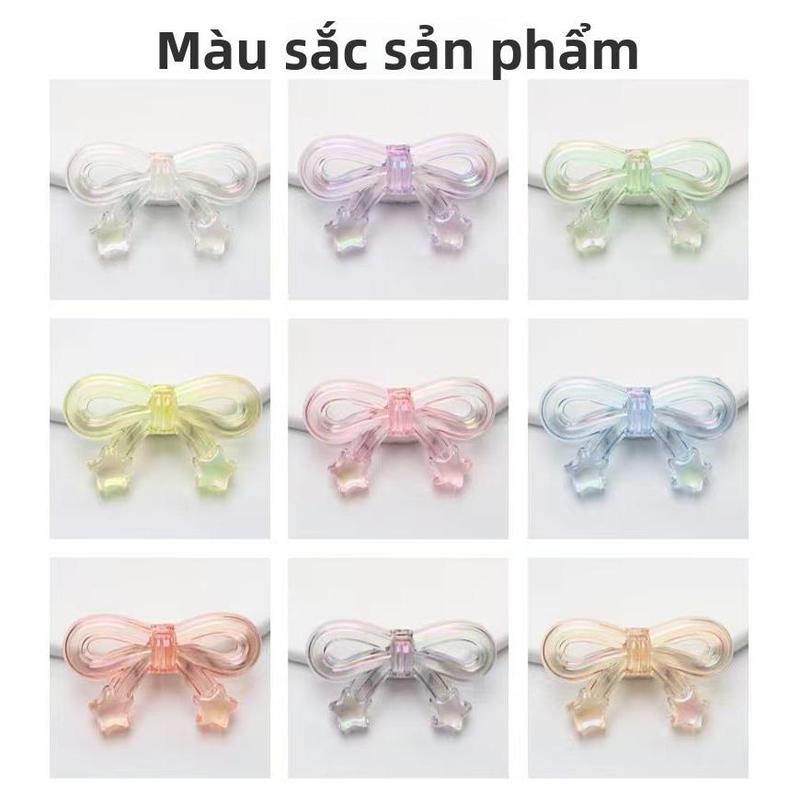Phụ Kiện Vật Liệu Chuỗi Điện Thoại Đính Cườm, Cà Vạt Nơ Ngôi Sao Trong Suốt Băng UV Cầu Vồng, Móc Chìa Khóa, Hạt, Tự Làm 4