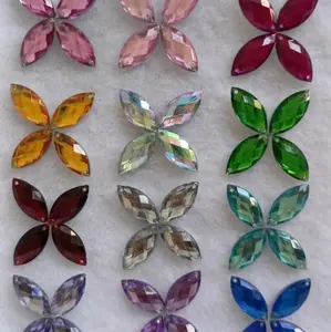 Diamond tempel CJI payet jahit mata oval lancip