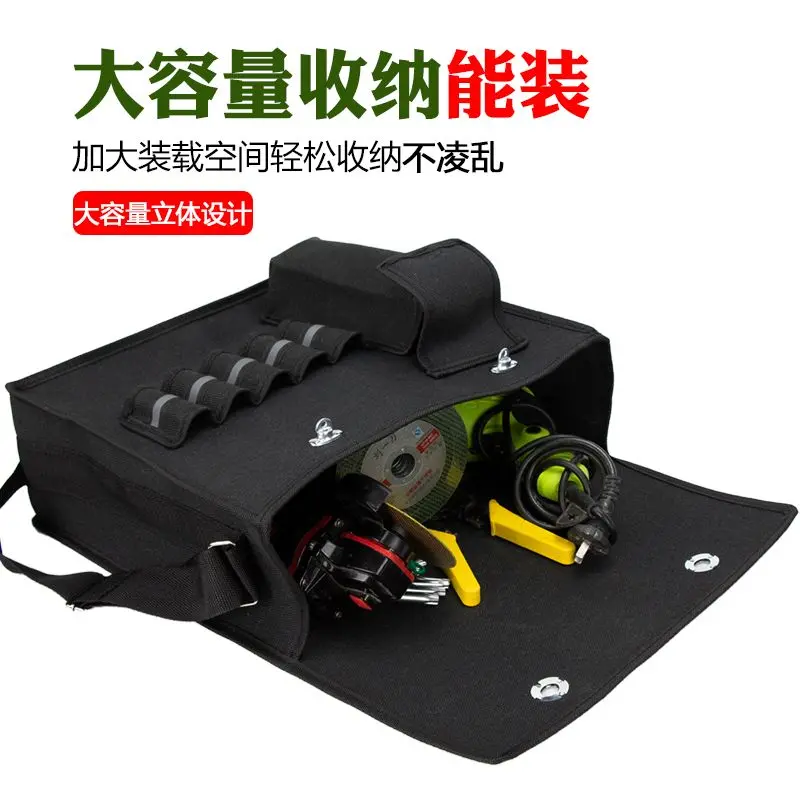 Bộ dụng cụ đa chức năng, Bộ sưu tập 15000 người, Màu đen với lớp lót thêm vải, Túi thợ điện, Túi lưu trữ phần cứng chống mài mòn, Thích hợp cho công trường xây dựng, Bảo vệ Lao động, Túi lớn sửa chữa, Năm 2025 1