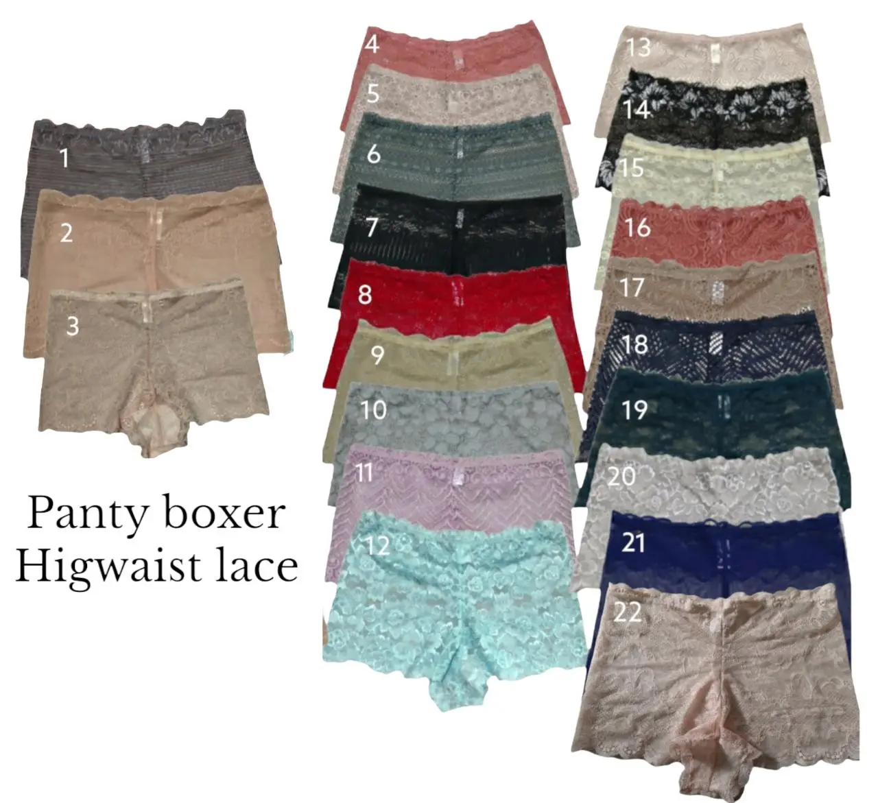 Panty (celana dalam) boxer highwaist ladies lace